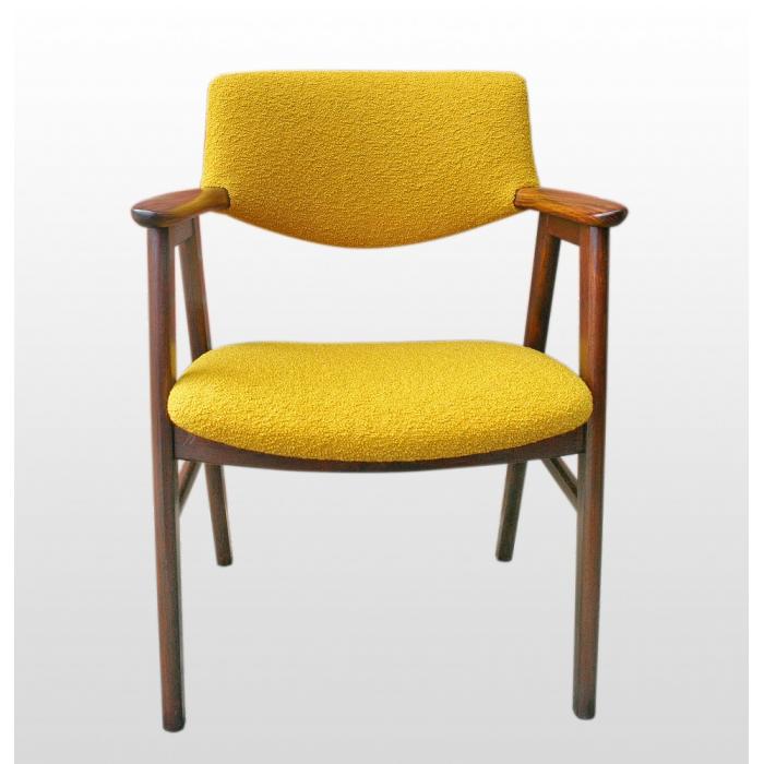 Danish rosewood teak yellow boucle chair.jpg